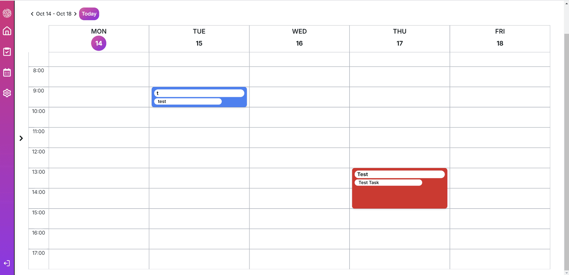 AIVA Calendar Screen