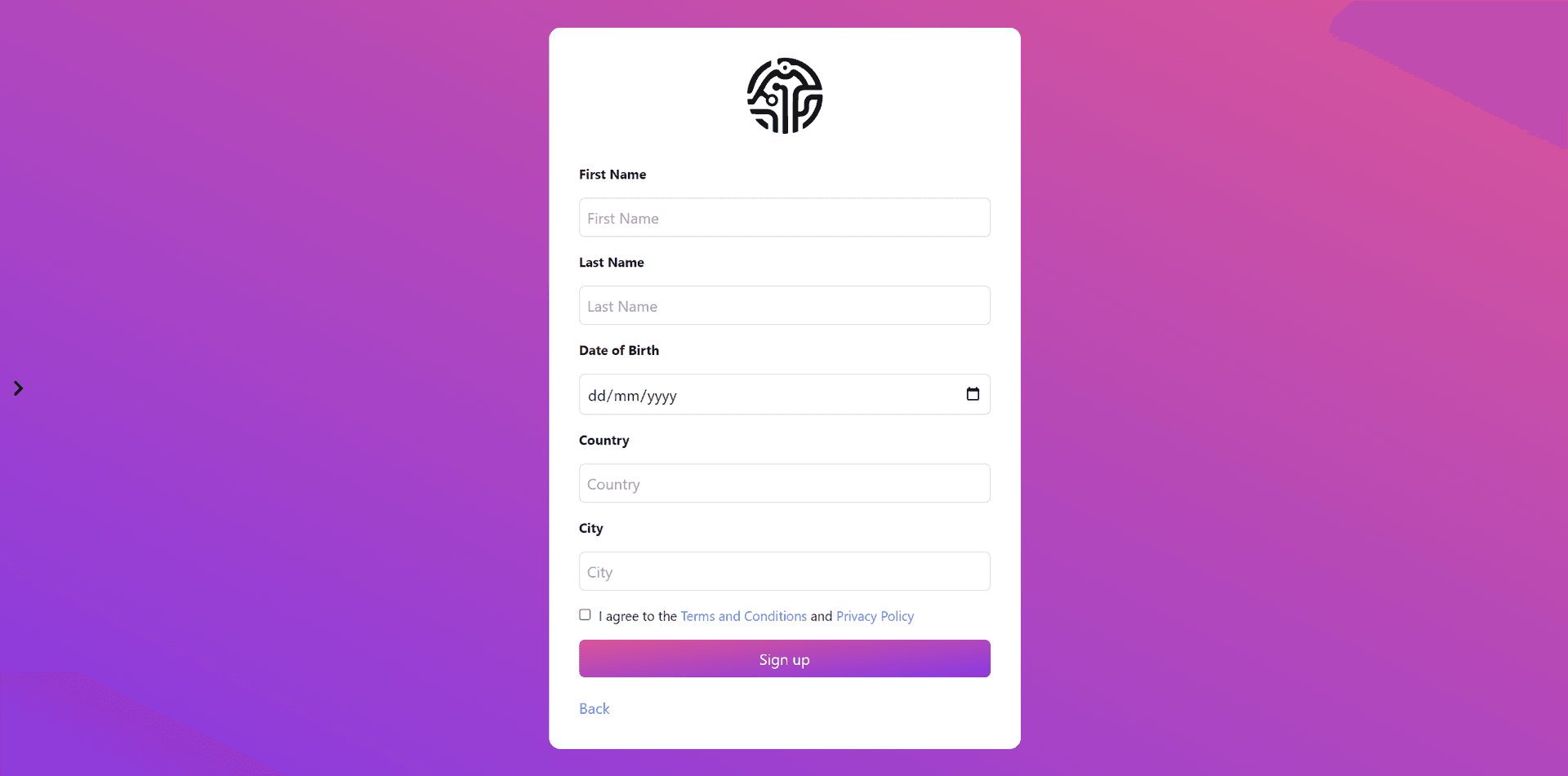AIVA Sign Up Screen 2